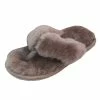 Eastern Counties Leather Womens/Ladies Sheepskin Flip Flops - Mink
