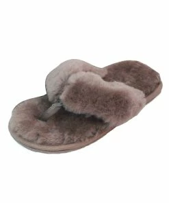 Eastern Counties Leather Womens/Ladies Sheepskin Flip Flops - Mink