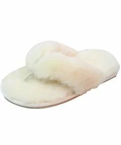 Eastern Counties Leather Womens/Ladies Sheepskin Flip Flops - Natural
