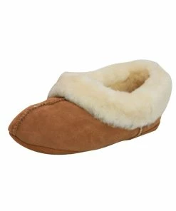 Eastern Counties Leather Womens/Ladies Full Sheepskin Turn Slippers (Chestnut)
