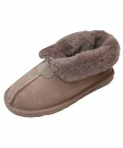 Eastern Counties Leather Womens/Ladies Sheepskin Lined Split Seam Slipper Boots- Mink