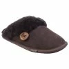 Cotswold Womens/Ladies Lechlade Sheepskin Mule Slippers - Chocolate