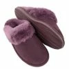 Eastern Counties Leather Womens/Ladies Sheepskin Lined Mule Slippers - Plum