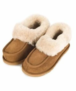 Eastern Counties Leather Womens/Ladies Sheepskin Lined Slipper Boots - Chestnut