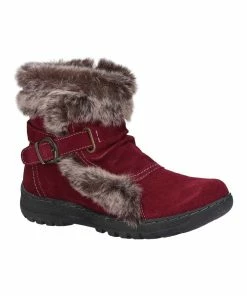 Fleet & Foster Womens/Ladies Ginny Suede Ankle Boot (Red)