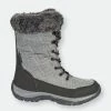 TRESPASS Womens/Ladies Esmae Waterproof Snow Boots (Storm Gray)