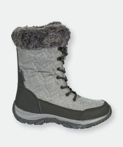 TRESPASS Womens/Ladies Esmae Waterproof Snow Boots (Storm Gray)
