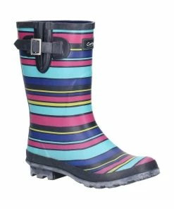 Cotswold Womens/Ladies Paxford Elasticated Mid Calf Wellington Boot - Multicolor/Stripe