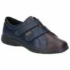Cotswold Womens/Ladies Haythrop Touch Fastening Leather Shoes - Navy/Brown