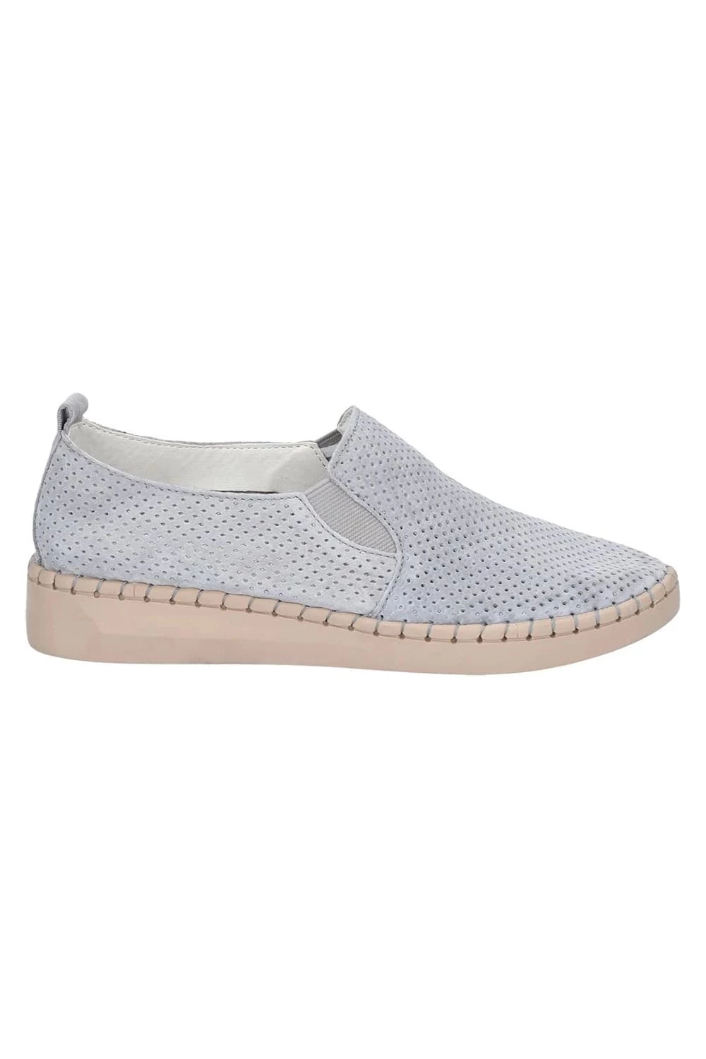 Fleet & Foster Womens/Ladies Tulip Leather Slip On Shoe - Gray - Image 2