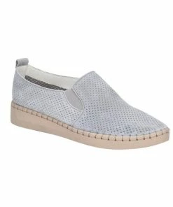 Fleet & Foster Womens/Ladies Tulip Leather Slip On Shoe - Gray