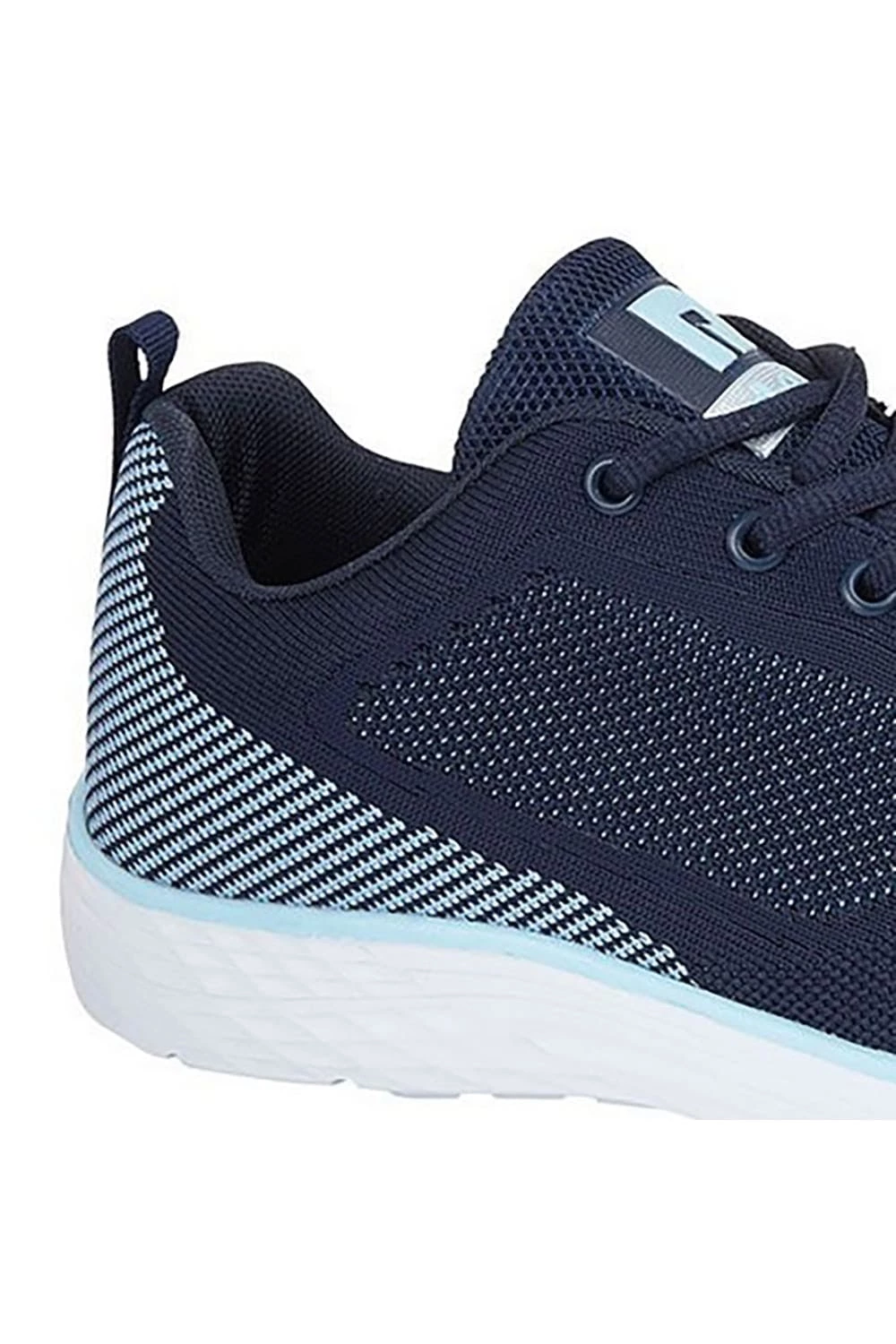 Dek Womens/Ladies Fox Superlight 5 Eye Lace Sneaker - Navy/Sky Blue - Image 2