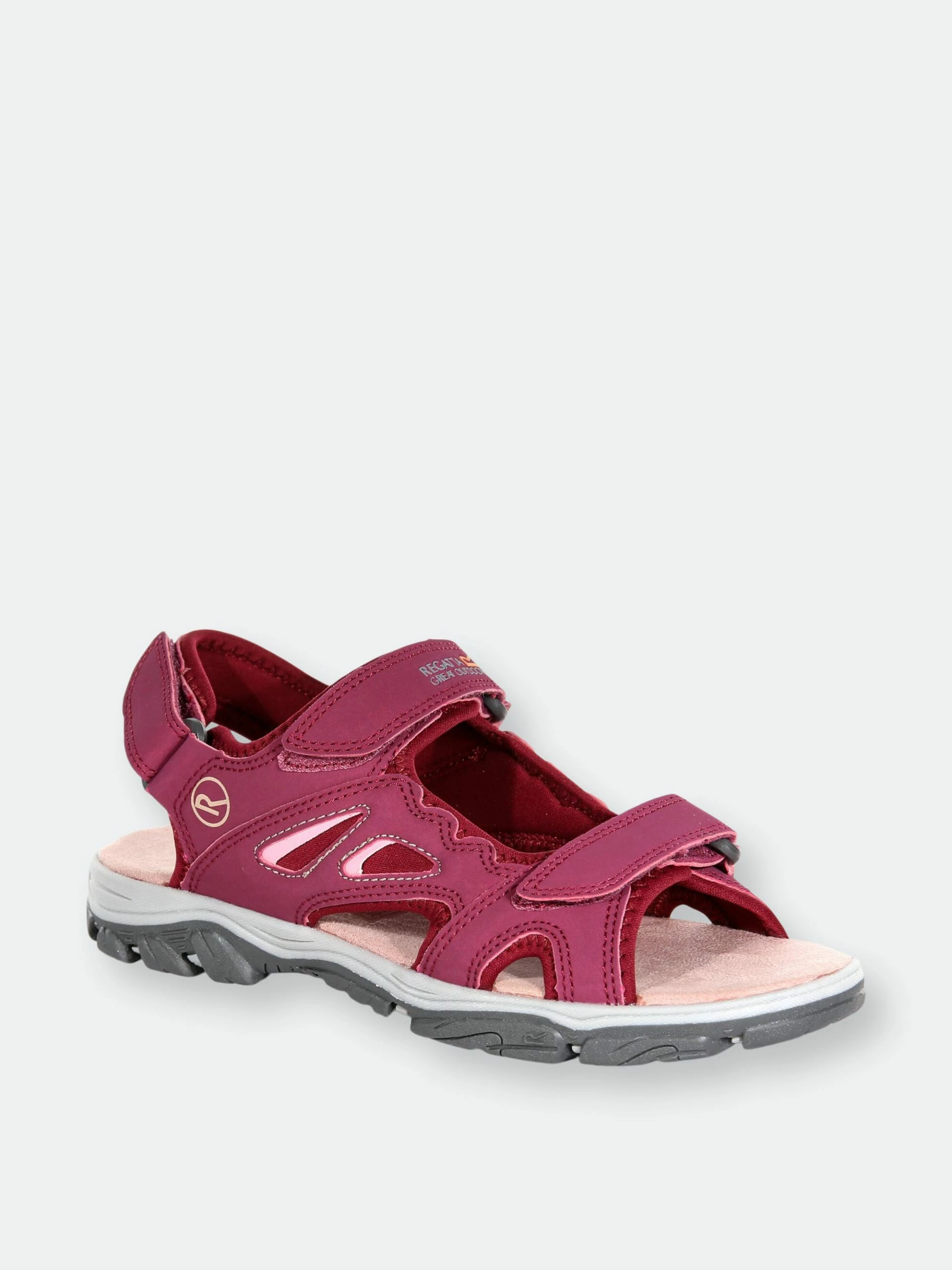 Regatta Womens/Ladies Holcombe Vent Sandals - Beetroot/Mellow Rose - Image 2