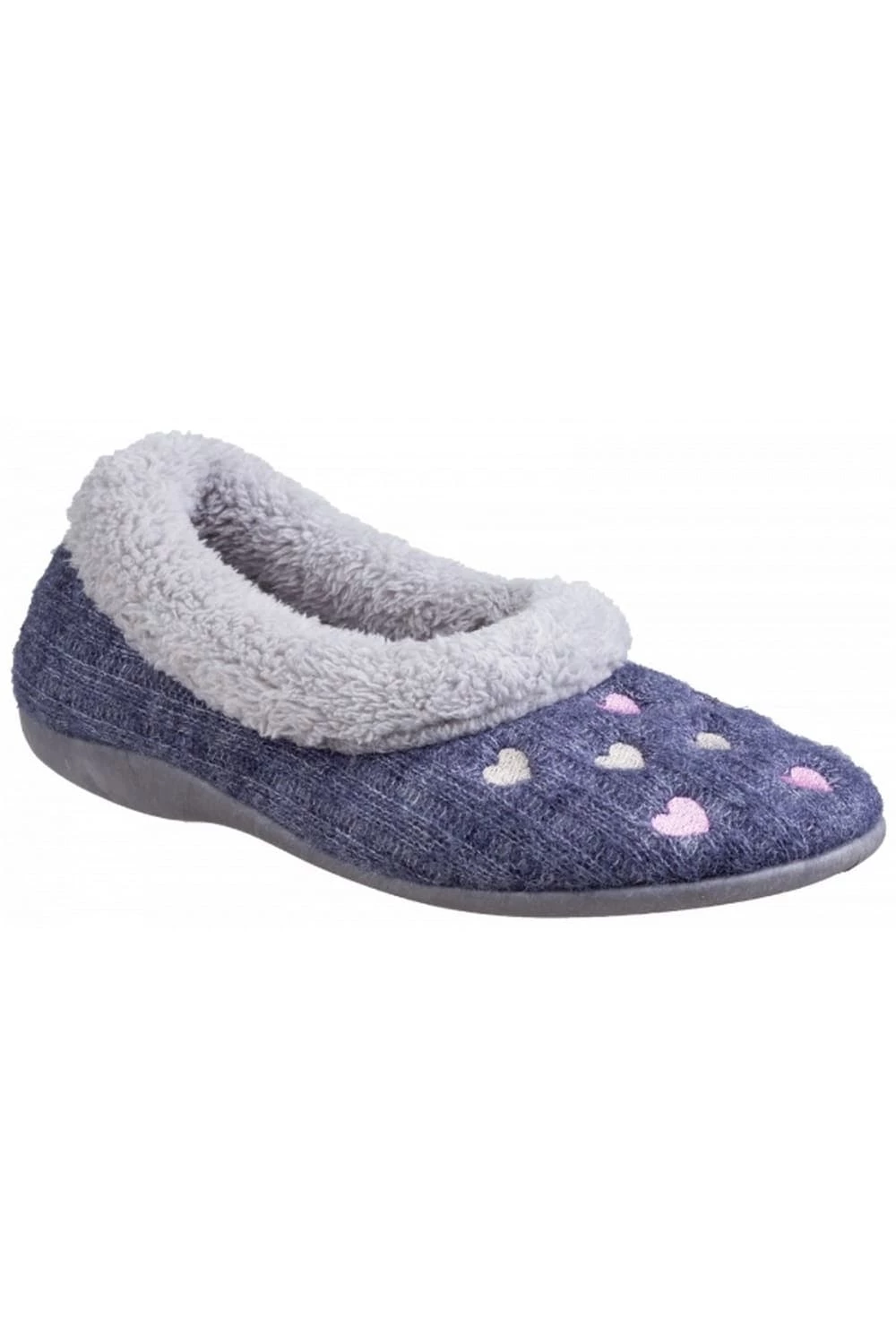 Fleet & Foster Womens/Ladies Alaska Slip On Slippers - Navy