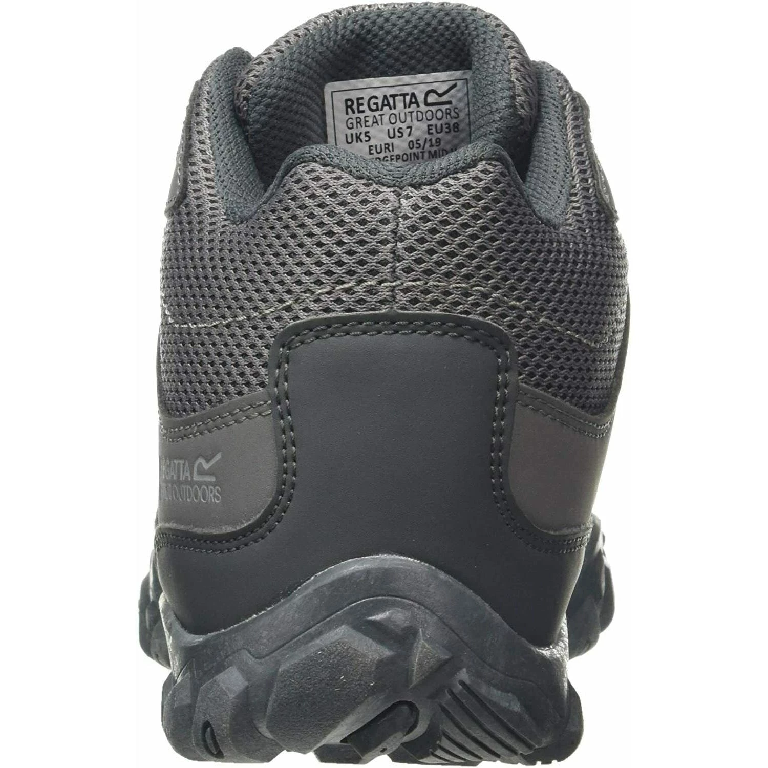 Regatta Womens/Ladies Edgepoint Waterproof Walking Boots - Granite/Duchess - Image 2