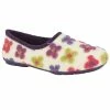 Sleepers Womens/Ladies Gracie Floral Memory Foam Slippers - Cream/Multicolored