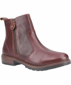 Cotswold Womens/Ladies Ashwicke Zip Leather Ankle Boot - Brown
