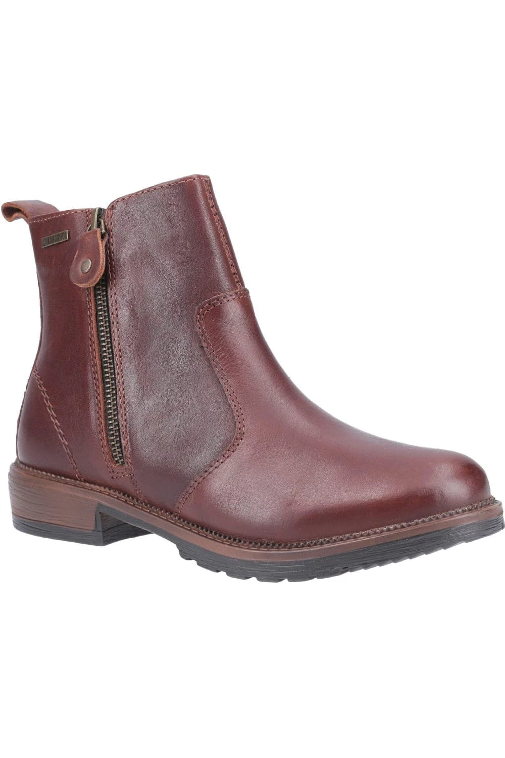 Cotswold Womens/Ladies Ashwicke Zip Leather Ankle Boot - Brown