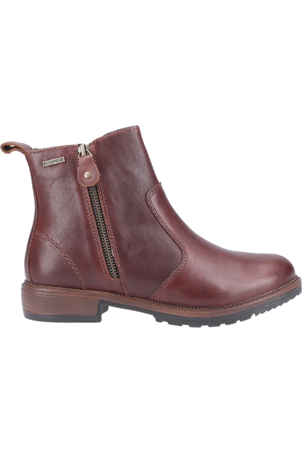Cotswold Womens/Ladies Ashwicke Zip Leather Ankle Boot - Brown - Image 3
