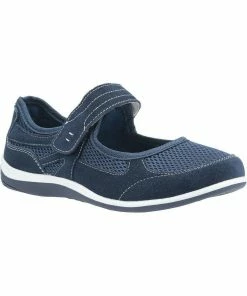 Fleet & Foster Womens/Ladies Morgan Touch Fastening Suede Shoes - Navy