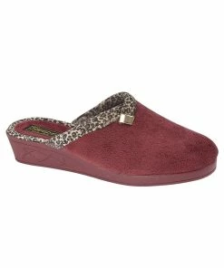 Sleepers Womens/Ladies Jackie Slippers (Burgundy)