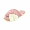 GENERIC Womens/Ladies Plush Crossover Slippers