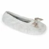 GENERIC Womens/Ladies Velour Ballet Slippers - Gray