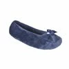 GENERIC Womens/Ladies Velour Ballet Slippers (Navy)
