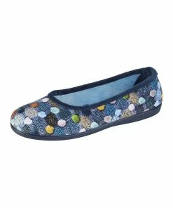 Sleepers Womens/Ladies Samira Ballerina Slippers (Blue)