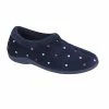 Sleepers Womens/Ladies Sophie Velour Slippers - Navy