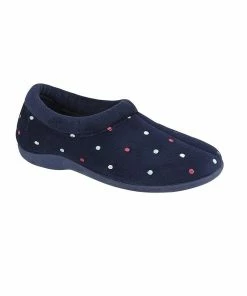 Sleepers Womens/Ladies Sophie Velour Slippers - Navy