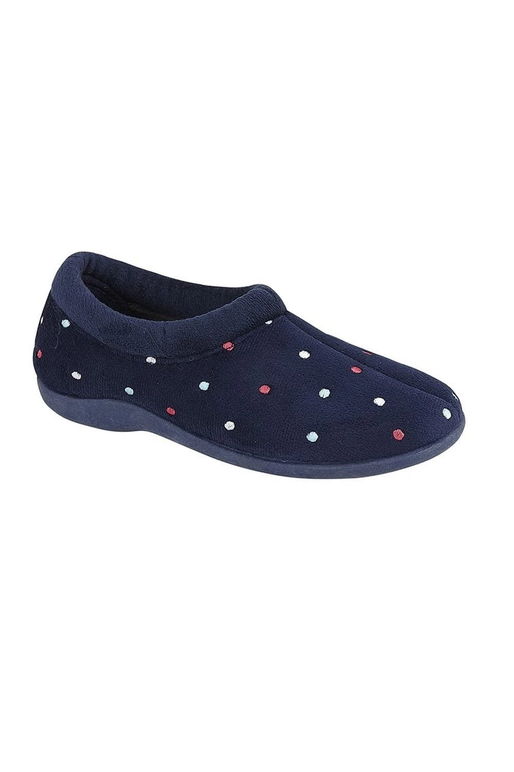 Sleepers Womens/Ladies Sophie Velour Slippers - Navy