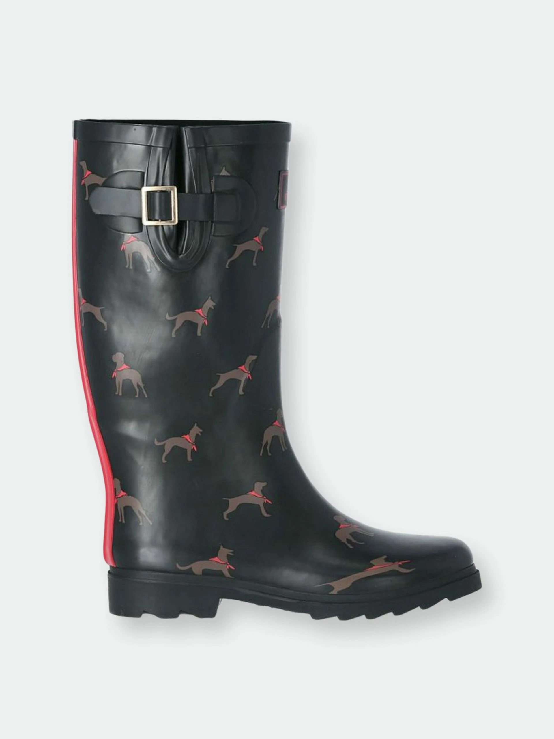 TRESPASS Womens/Ladies Samira Wellington Boots (Dog Print) - Image 4