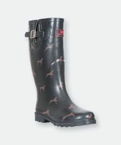 TRESPASS Womens/Ladies Samira Wellington Boots (Dog Print)