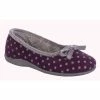 Sleepers Womens/Ladies Louise Slippers - Purple