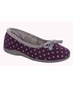 Sleepers Womens/Ladies Louise Slippers - Purple