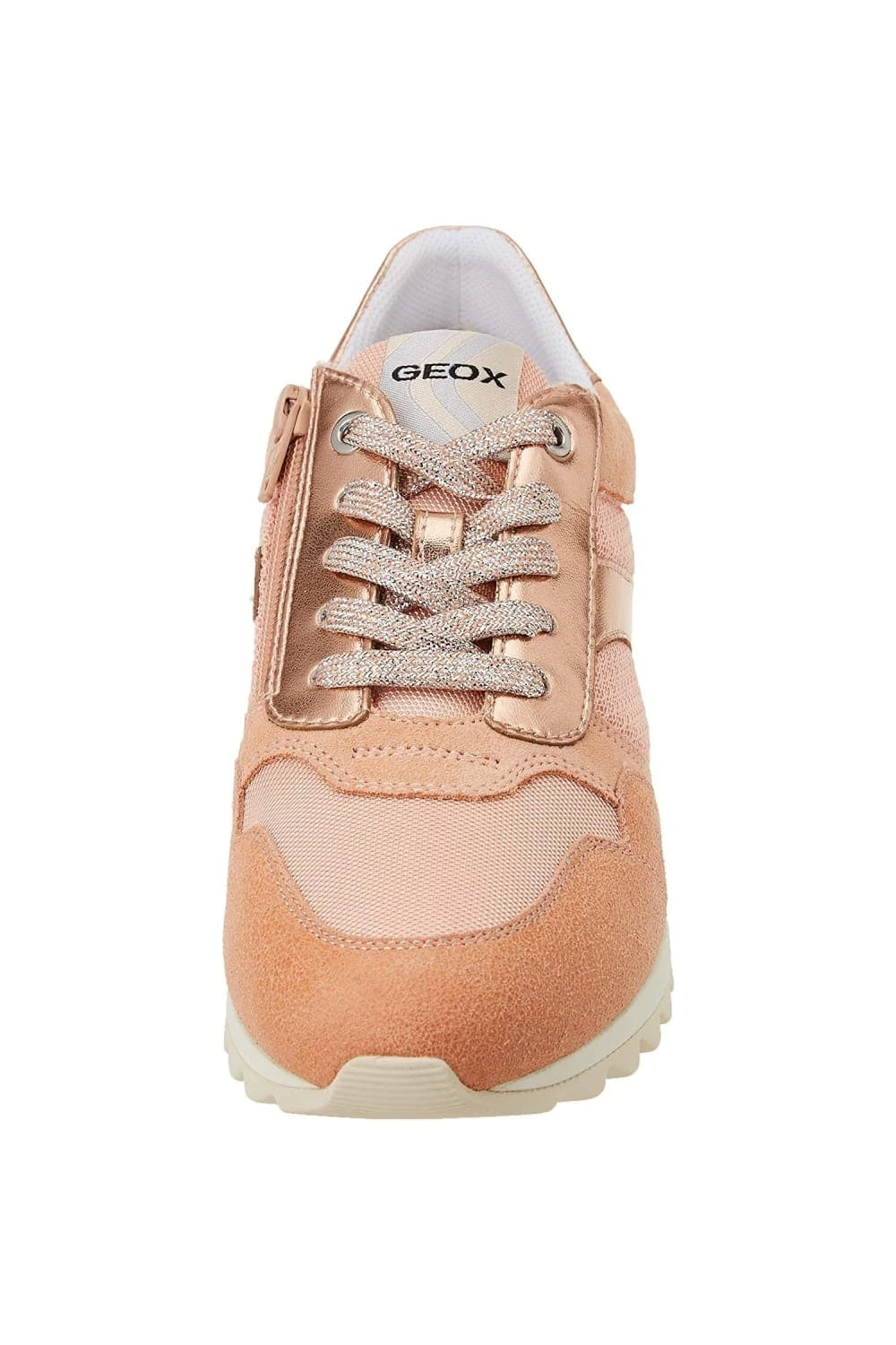 Geox Womens/Ladies Tabelya Leather Sneakers - Peach - Image 6
