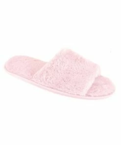 GENERIC Womens/Ladies Faux Fur Slide Slippers (Pink)