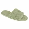 GENERIC Womens/Ladies Faux Fur Slide Slippers (Sage)