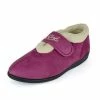 GENERIC Womens/Ladies Embroidered Slippers (Raspberry)