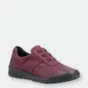 Fleet & Foster Womens/Ladies Cristianos Leather Sneakers - Bordo
