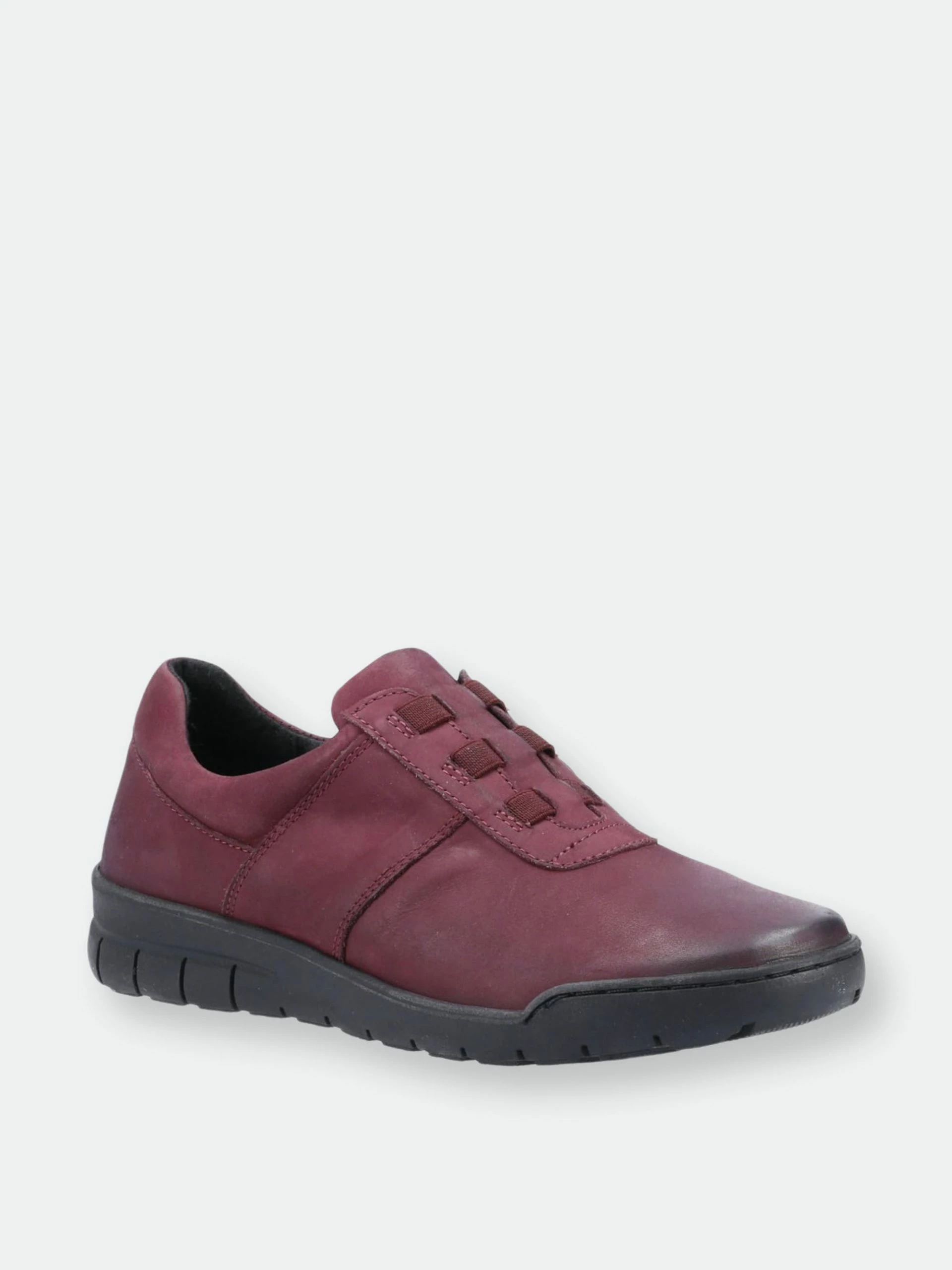 Fleet & Foster Womens/Ladies Cristianos Leather Sneakers - Bordo