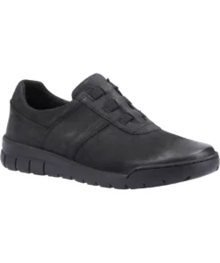 Fleet & Foster Womens/Ladies Cristianos Leather Sneakers (Black)