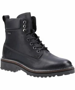 Cotswold Womens/Ladies Chipping Lace Leather Ankle Boots - Black
