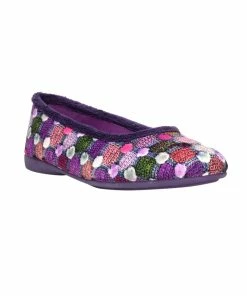 Sleepers Womens/Ladies Samira Ballerina Slippers - Purple