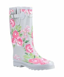 Cotswold Womens/Ladies Blossom Galoshes Boot - Gray/Pink