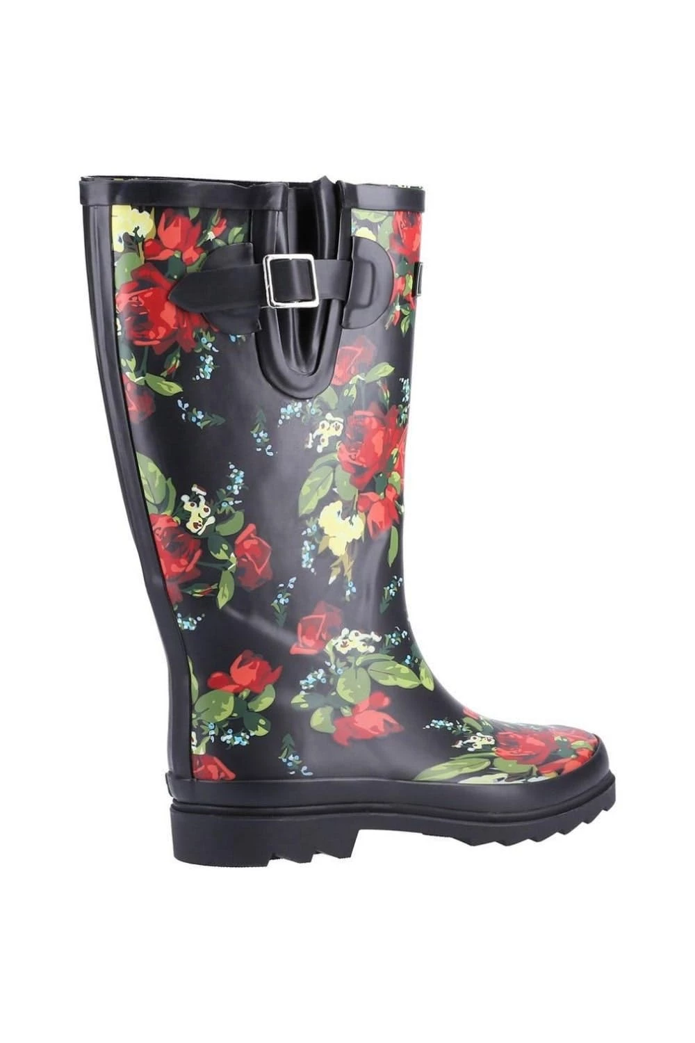 Cotswold Womens/Ladies Blossom Galoshes Boots - Black/Purple - Image 3