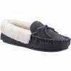 Cotswold Womens/Ladies Sopworth Moccasin Slippers - Gray