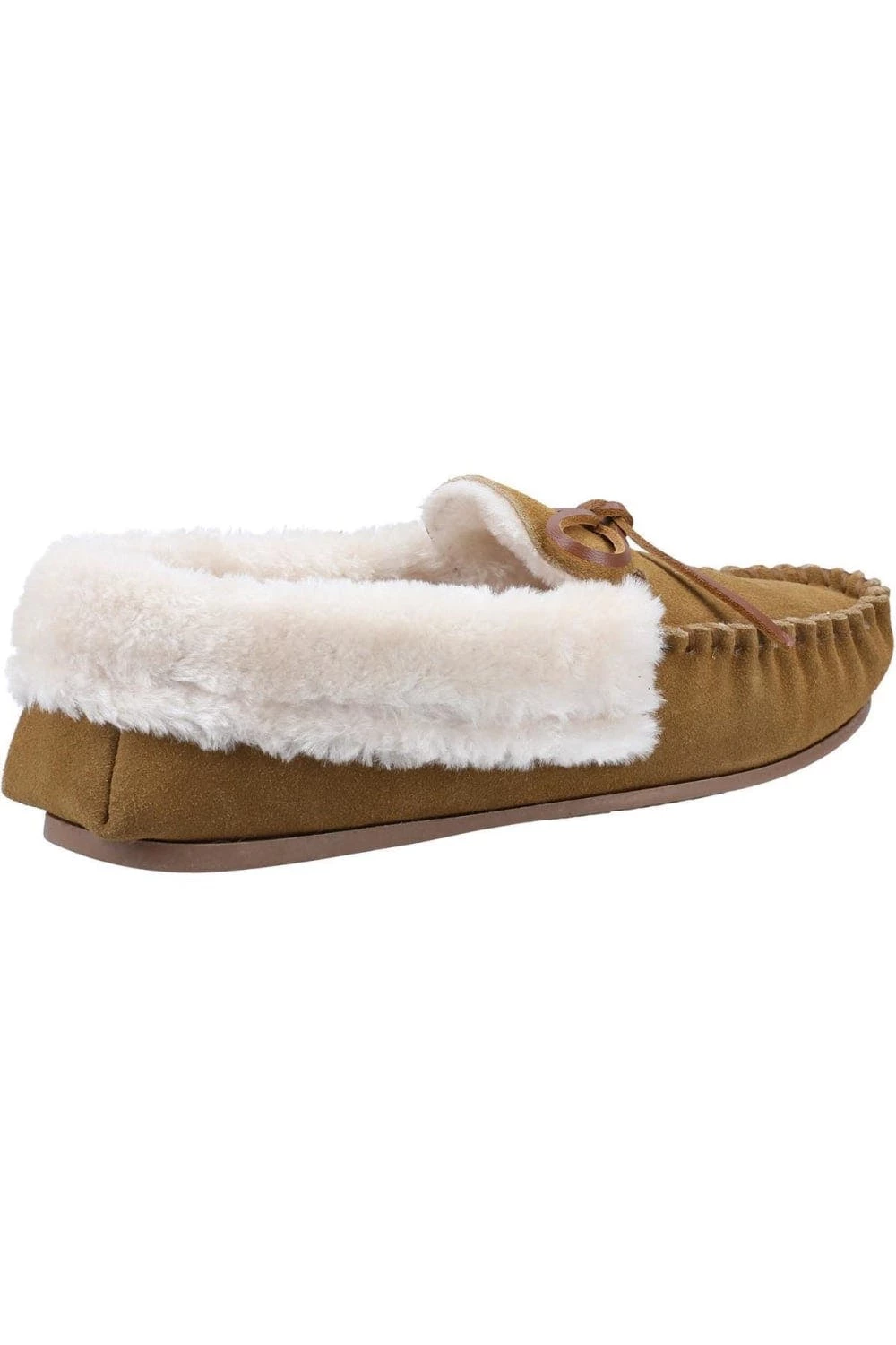 Cotswold Womens/Ladies Sopworth Moccasin Slippers - Tan - Image 2