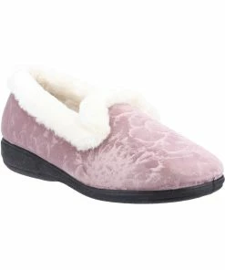 Fleet & Foster Womens/Ladies Adelaide Memory Foam Slippers - Pink